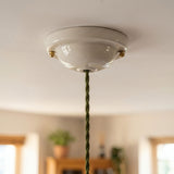 Roset i glaseret keramik — Ø 130 mm / Krakeleret
