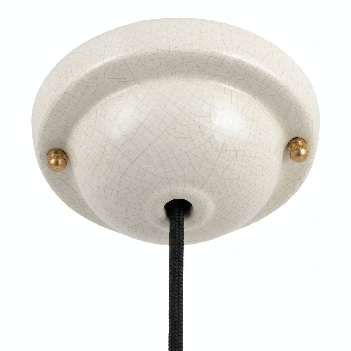 Roset i glaseret keramik — Ø 130 mm / Krakeleret