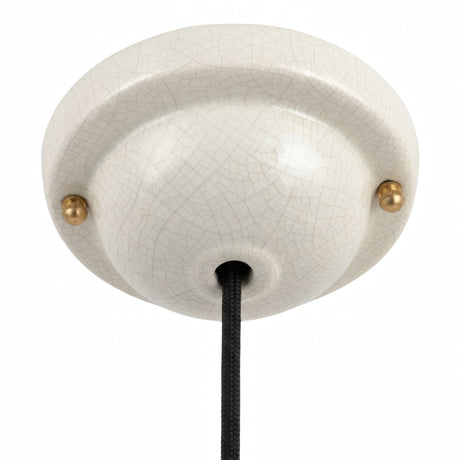 Roset i glaseret keramik — Ø 130 mm / Krakeleret