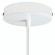 Cylindrisk roset i metal, Ø 120 mm — Konisk termoplast / Blank hvid