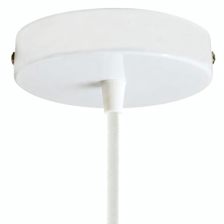 Cylindrisk roset i metal, Ø 120 mm — Konisk termoplast / Blank hvid