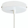 Cylindrisk roset i metal, Ø 120 mm — Konisk termoplast / Blank hvid