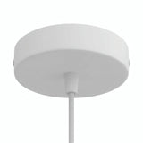 Cylindrisk roset i metal, Ø 120 mm — Konisk termoplast / Mat hvid