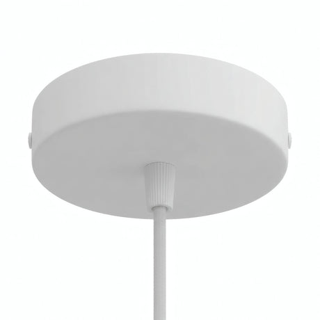 Cylindrisk roset i metal, Ø 120 mm — Konisk termoplast / Mat hvid