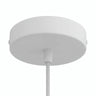 Cylindrisk roset i metal, Ø 120 mm — Konisk termoplast / Mat hvid