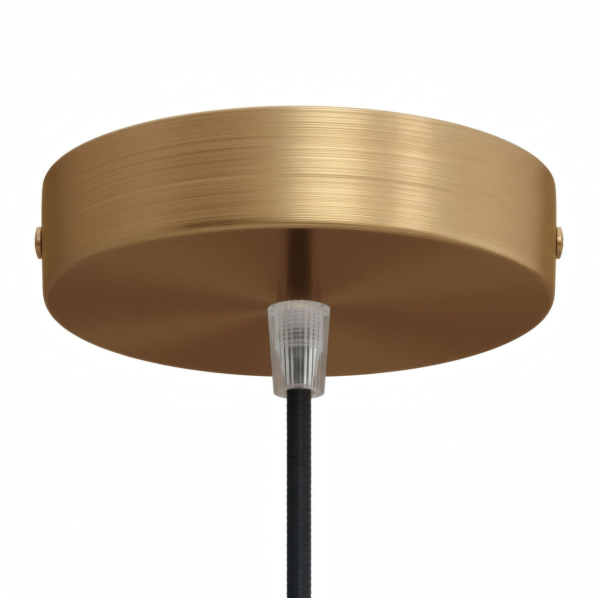 Cylindrisk roset i metal, Ø 120 mm — Konisk termoplast / Satineret bronze