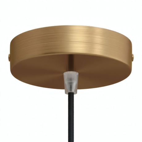 Cylindrisk roset i metal, Ø 120 mm — Konisk termoplast / Satineret bronze