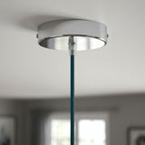 Cylindrisk roset i metal, Ø 120 mm — Konisk termoplast / Krom