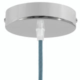 Cylindrisk roset i metal, Ø 120 mm — Konisk termoplast / Krom