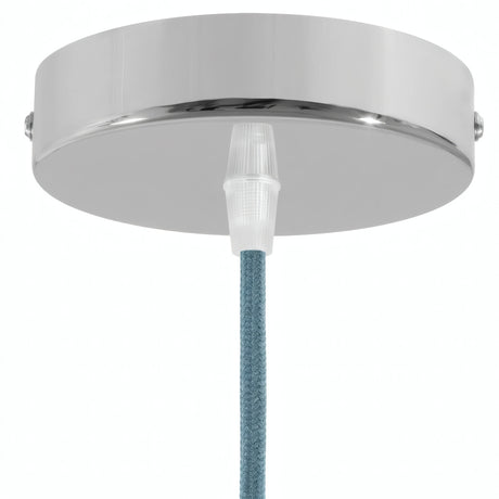 Cylindrisk roset i metal, Ø 120 mm — Konisk termoplast / Krom