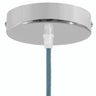 Cylindrisk roset i metal, Ø 120 mm — Konisk termoplast / Krom