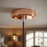 Cylindrisk roset i metal, Ø 120 mm — Konisk termoplast / Kobber