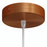 Cylindrisk roset i metal, Ø 120 mm — Konisk termoplast / Satineret kobber