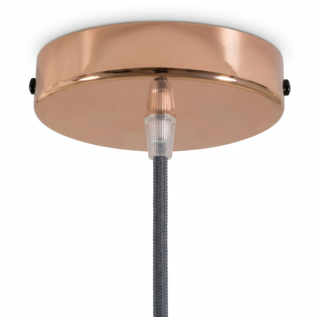 Cylindrisk roset i metal, Ø 120 mm — Konisk termoplast / Kobber