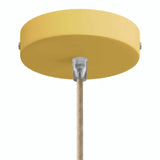 Cylindrisk roset i metal, Ø 120 mm — Konisk termoplast / Sennepsgul