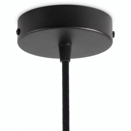 Cylindrisk roset i metal, Ø 120 mm — Konisk termoplast / Sort