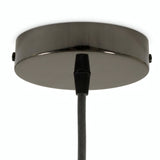 Cylindrisk roset i metal, Ø 120 mm — Konisk termoplast / Sort perle