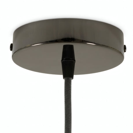 Cylindrisk roset i metal, Ø 120 mm — Konisk termoplast / Sort perle