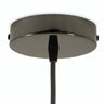 Cylindrisk roset i metal, Ø 120 mm — Konisk termoplast / Sort perle