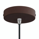 Cylindrisk roset i metal, Ø 120 mm — Konisk termoplast / Rust