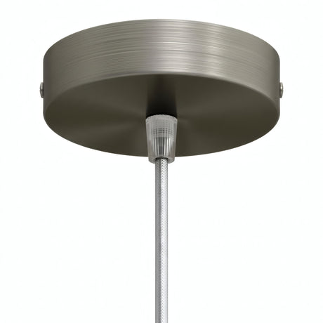 Cylindrisk roset i metal, Ø 120 mm — Konisk termoplast / Satineret titan
