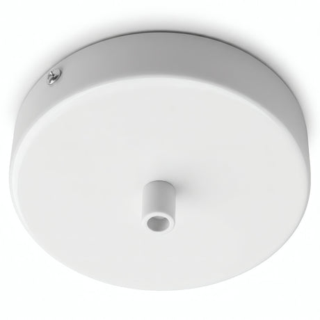 Cylindrisk roset i metal, Ø 120 mm — Cylindrisk metal / Blank hvid