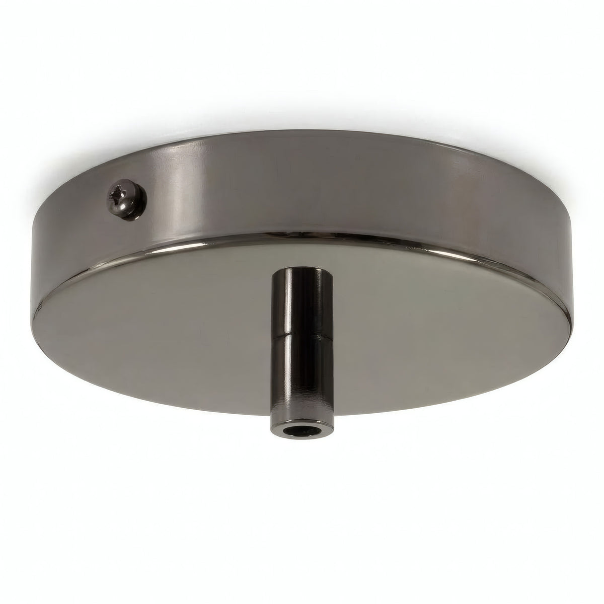 Cylindrisk roset i metal, Ø 120 mm — Cylindrisk metal / Sort perle