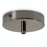 Cylindrisk roset i metal, Ø 120 mm — Cylindrisk metal / Sort perle