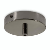 Cylindrisk roset i metal, Ø 120 mm — Cylindrisk metal / Sort perle
