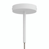 Cylindrisk roset i metal med aflastning på 15 cm — Mat hvid