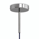 Cylindrisk roset i metal med aflastning på 15 cm — Krom