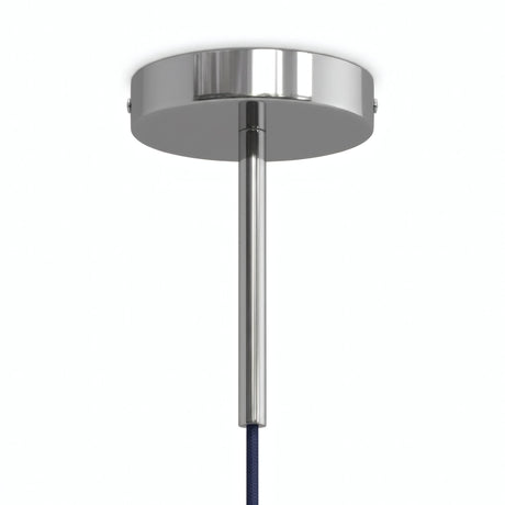 Cylindrisk roset i metal med aflastning på 15 cm — Krom