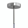 Cylindrisk roset i metal med aflastning på 15 cm — Krom