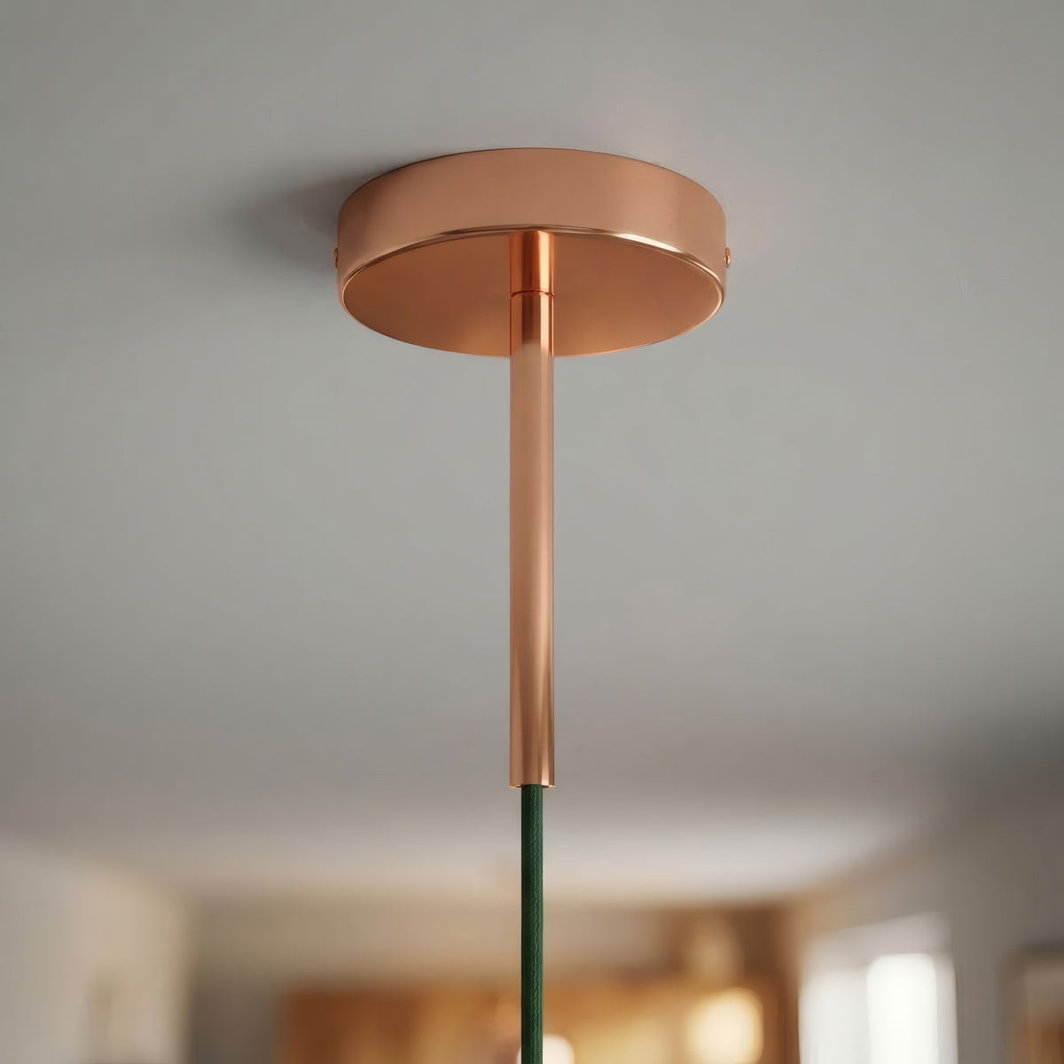 Cylindrisk roset i metal med aflastning på 15 cm — Kobber
