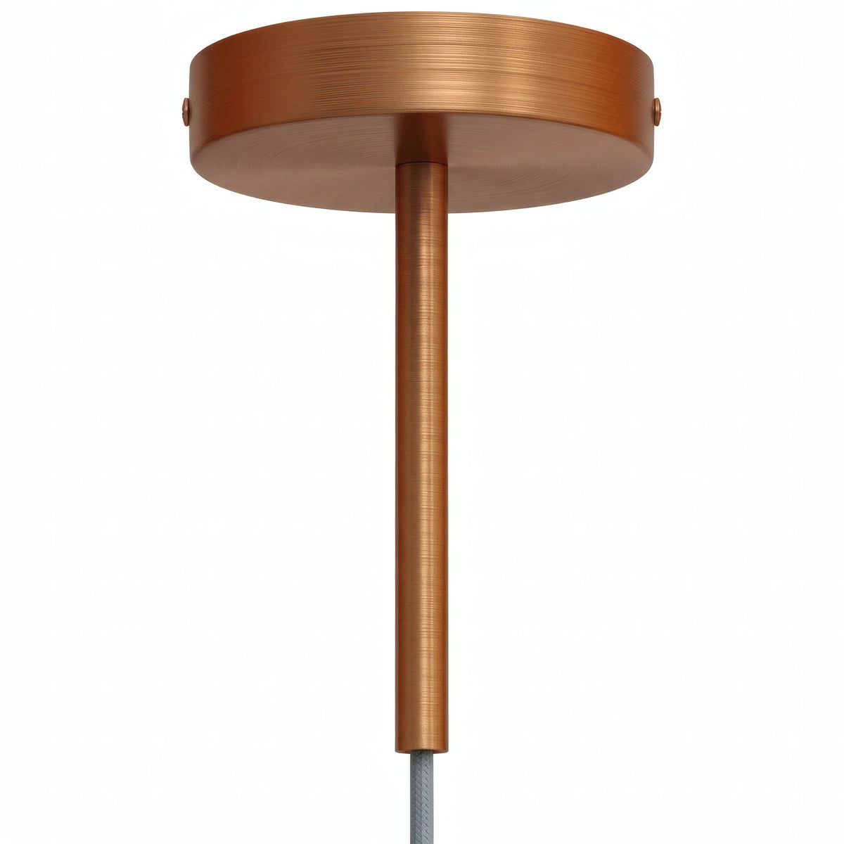 Cylindrisk roset i metal med aflastning på 15 cm — Satineret kobber