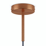 Cylindrisk roset i metal med aflastning på 15 cm — Satineret kobber