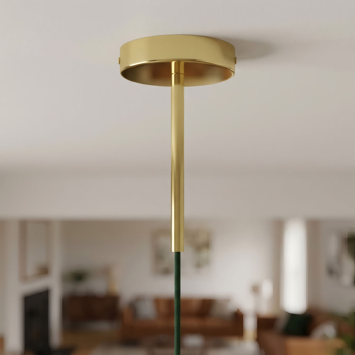 Cylindrisk roset i metal med aflastning på 15 cm — Messing