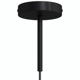 Cylindrisk roset i metal med aflastning på 15 cm — Sort