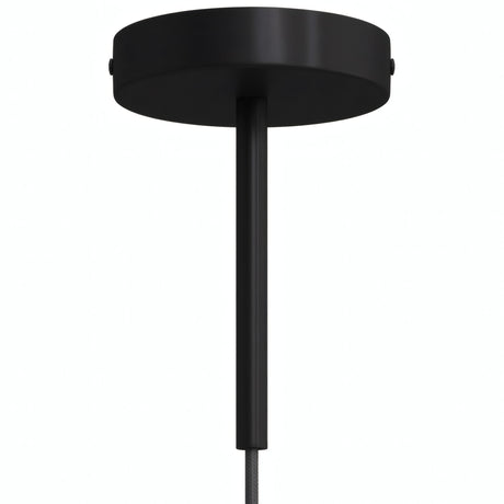 Cylindrisk roset i metal med aflastning på 15 cm — Sort