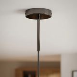 Cylindrisk roset i metal med aflastning på 15 cm — Sort perle