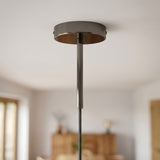 Cylindrisk roset i metal med aflastning på 15 cm — Sort perle