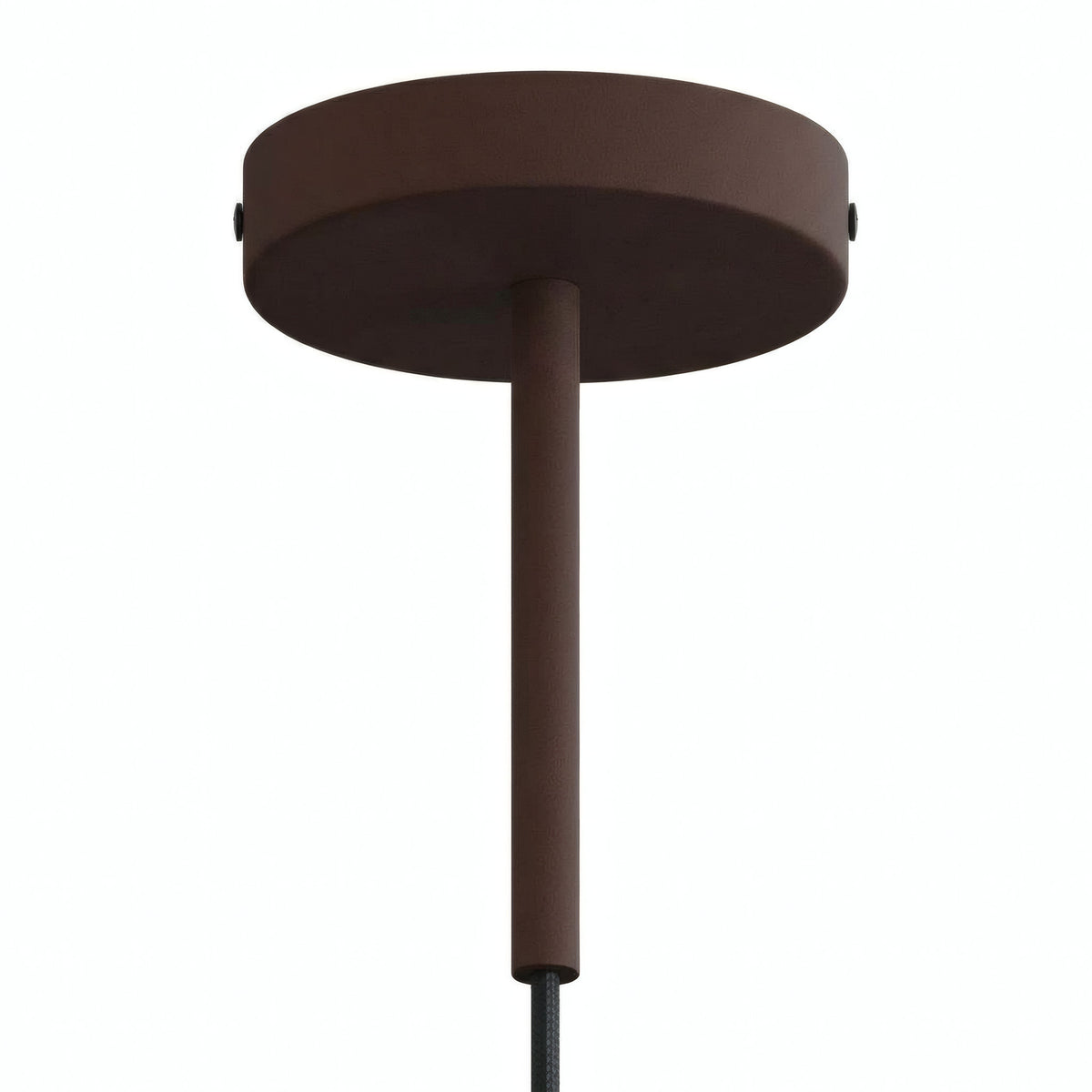 Cylindrisk roset i metal med aflastning på 15 cm — Rust