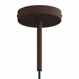 Cylindrisk roset i metal med aflastning på 15 cm — Rust