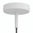 Cylindrisk roset i metal med aflastning på 7 cm — Mat hvid