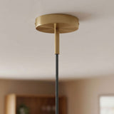 Cylindrisk roset i metal med aflastning på 7 cm — Satineret bronze