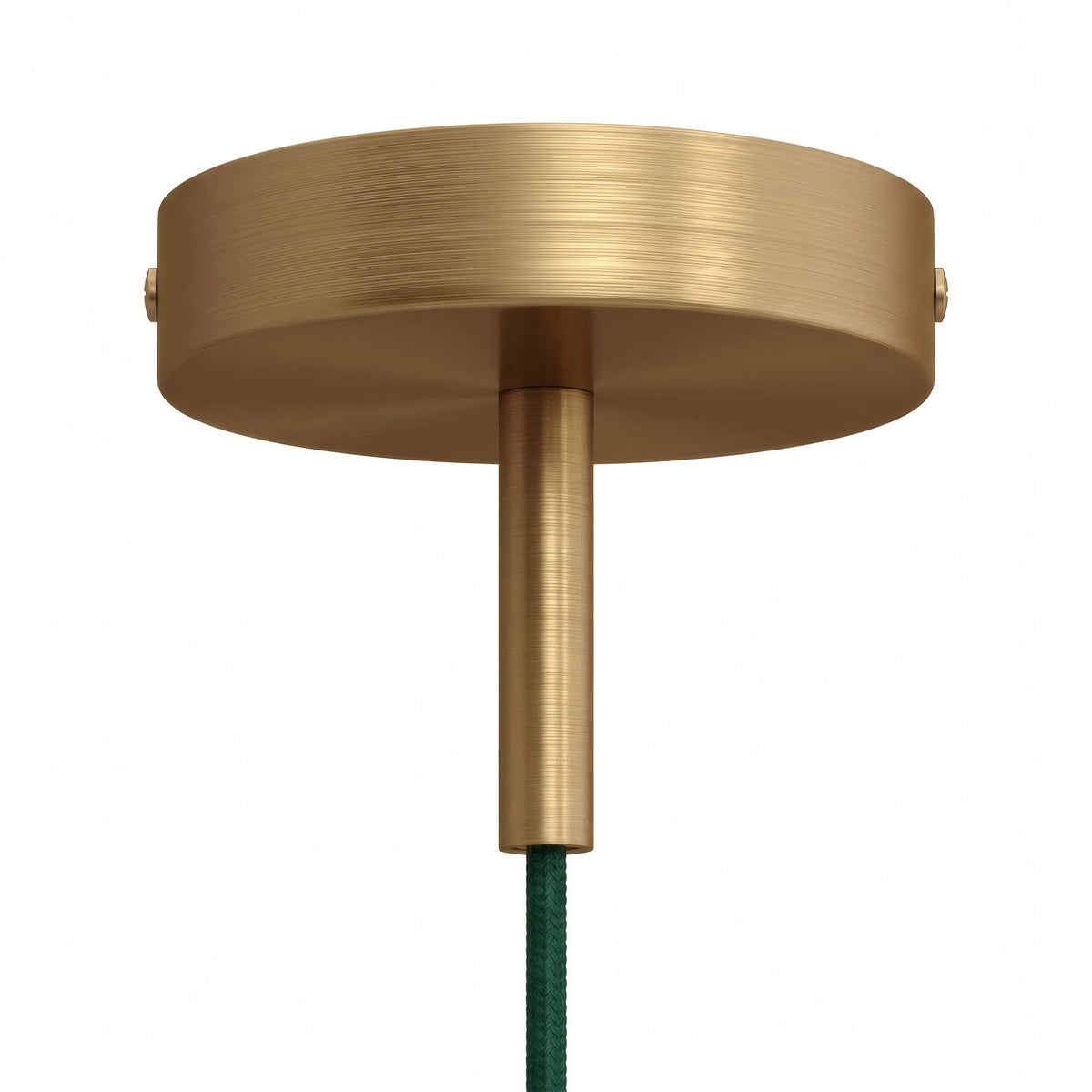 Cylindrisk roset i metal med aflastning på 7 cm — Satineret bronze