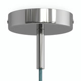 Cylindrisk roset i metal med aflastning på 7 cm — Krom