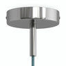 Cylindrisk roset i metal med aflastning på 7 cm — Krom