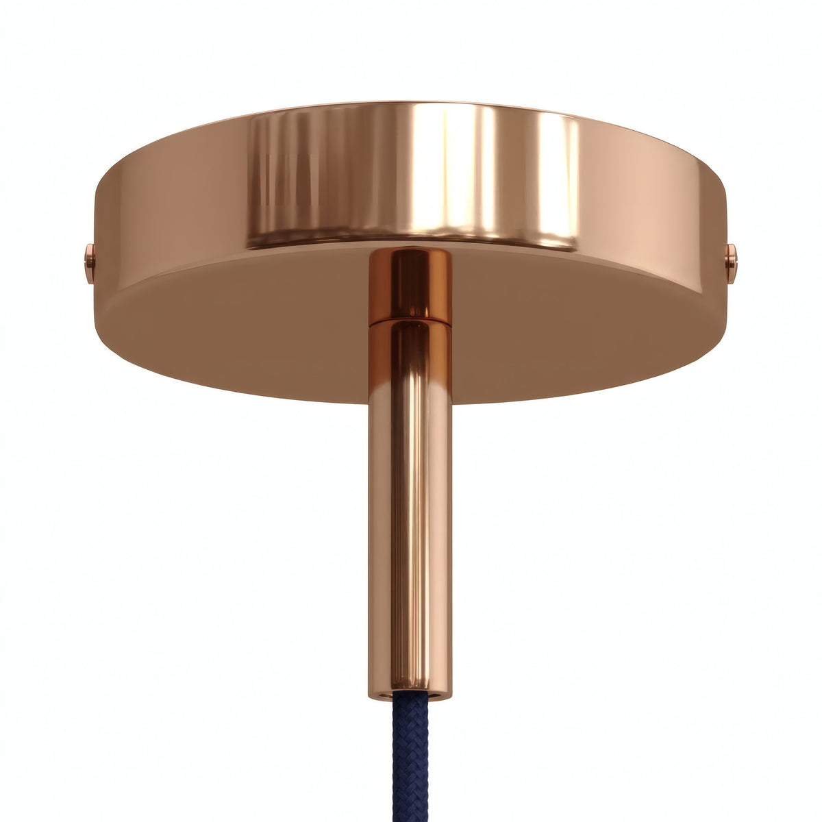 Cylindrisk roset i metal med aflastning på 7 cm — Kobber