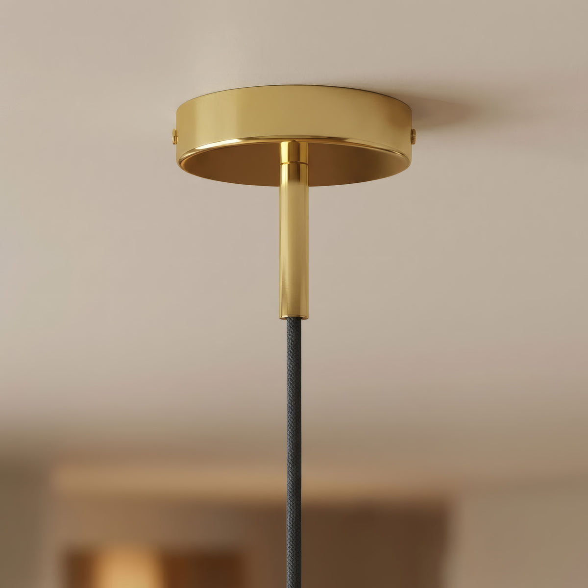 Cylindrisk roset i metal med aflastning på 7 cm — Messing